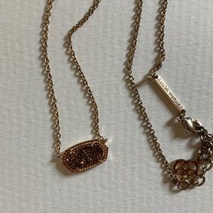 Kendra Scott Rose Gold Drusy Necklace